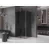Mexen Velar L stumdomas dušo kabinas 120 x 75 cm, grafito, šlifuotas ginklų pilkas - 871-120-075-43-66