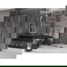 Mexen Velar L stumdomos dušo kabinos 100 x 85 cm, permatomos, juoda - 871-100-085-03-70