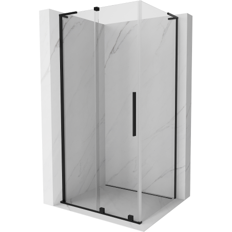 Mexen Velar L stumdomos dušo kabinos 100 x 85 cm, permatomos, juoda - 871-100-085-03-70