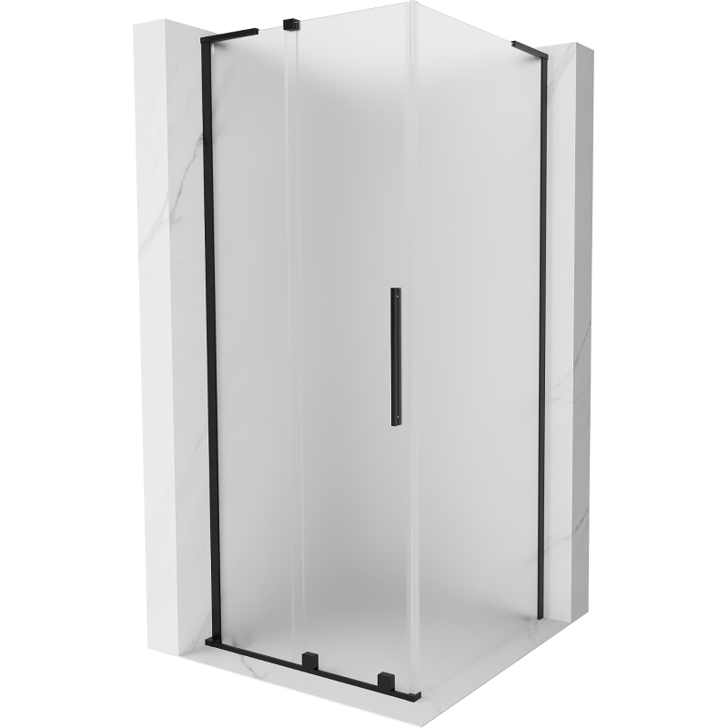 Mexen Velar L stumdomos dušo kabina 100 x 100 cm, matinė, juoda - 871-100-100-33-70