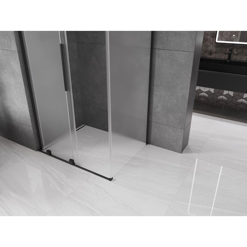 Mexen Velar L 100 x 110 cm slankiojančios dušo kabinos, matinės, juodos - 871-100-110-33-70