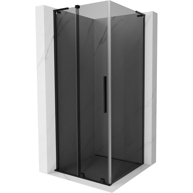 Mexen Velar L stumdomasis dušo kabina 120 x 120 cm, grafitas, juoda - 871-120-120-43-70