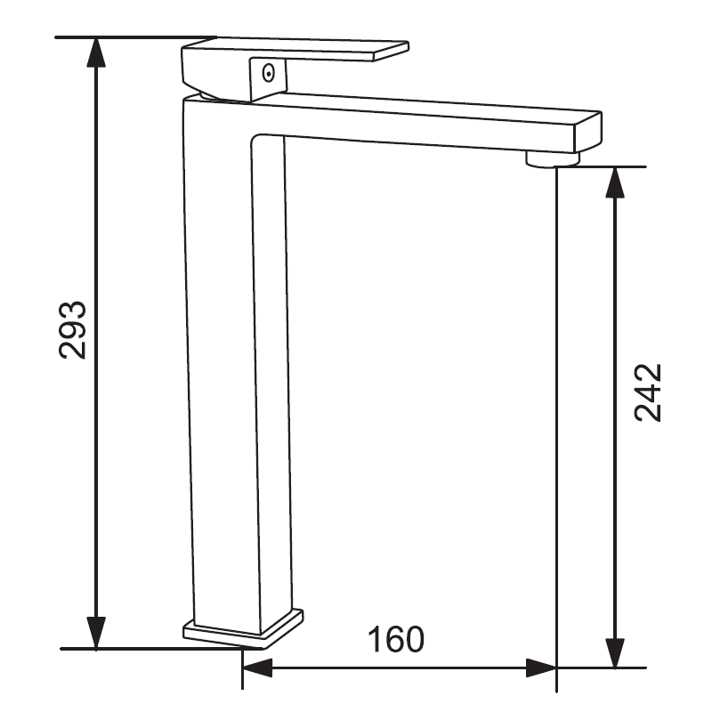 Mexen Uno aukštas praustuvo maišytuvas, auksinis - 71410-50
