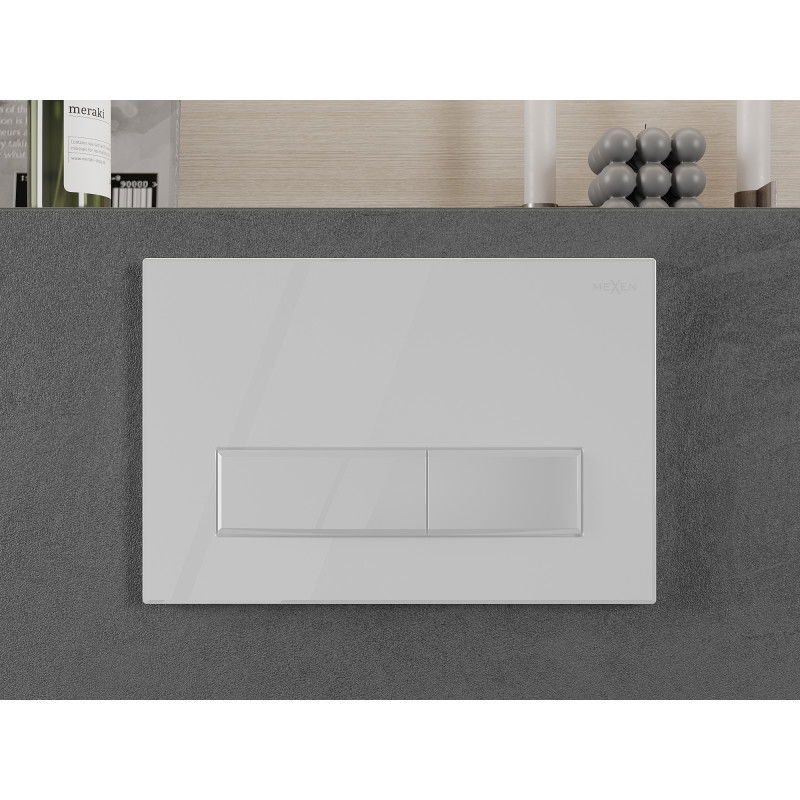 Mexen Fenix Air 09 pneumatinis nuleidžiamasis mygtukas, blizgus baltas - 6A0900