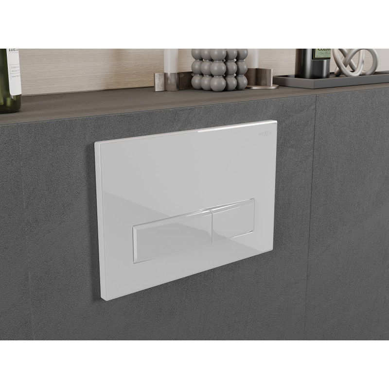 Mexen Fenix Air 09 pneumatinis nuleidžiamasis mygtukas, blizgus baltas - 6A0900