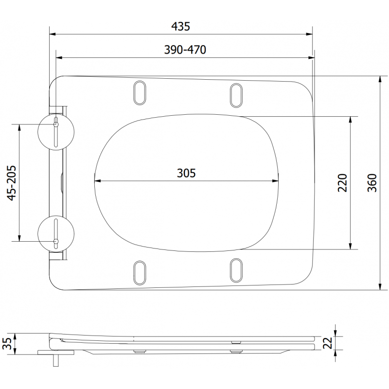 Mexen Vera lėtai užsidaranti slim dangtis, duroplastikas, balta blizgi - 39164000