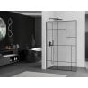 Mexen Kioto L dušo siena Walk-in 110 x 200 cm, juodas raštas, gun metal - 800-110-103-95-78