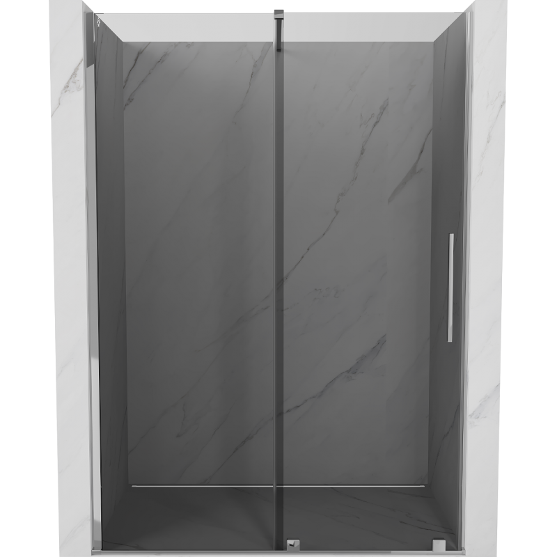 Mexen Velar stumdomos dušo durys 140 cm, grafitas, chromas - 871-140-000-41-01