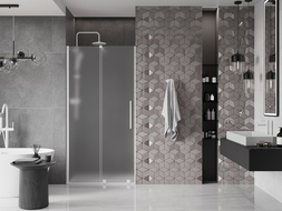 Mexen Velar stumdomos dušo durys 90 cm, matinės, baltos - 871-090-000-31-20