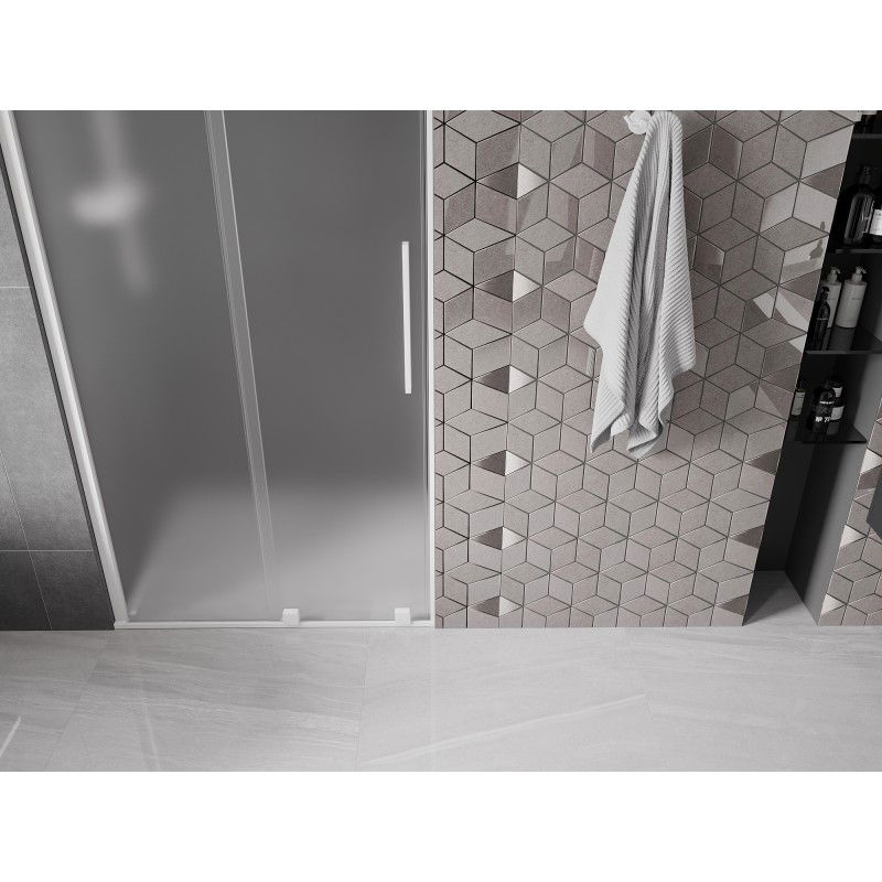 Mexen Velar stumdomos dušo durys 120 cm, matinės, baltos - 871-120-000-31-20