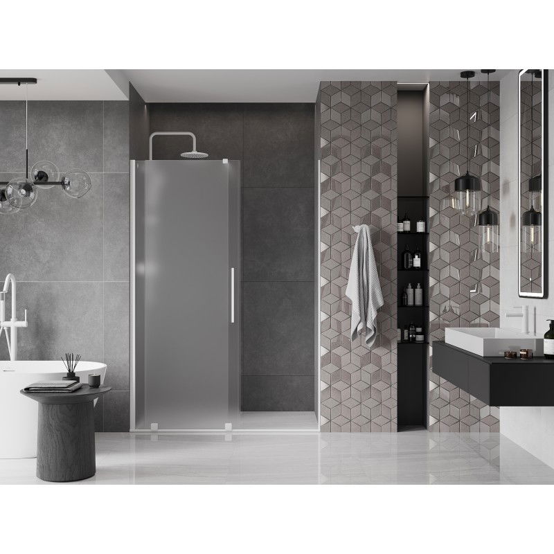 Mexen Velar stumdomos dušo durys 160 cm, matinės, baltos - 871-160-000-31-20