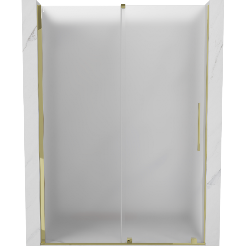 Mexen Velar stumdomos dušo durys 130 cm, matinis, auksinis - 871-130-000-31-50