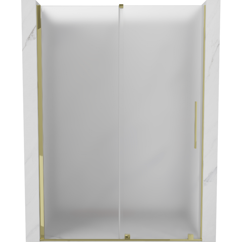 Mexen Velar slankiojančios dušo durys 140 cm, matinės, aukso spalvos - 871-140-000-31-50