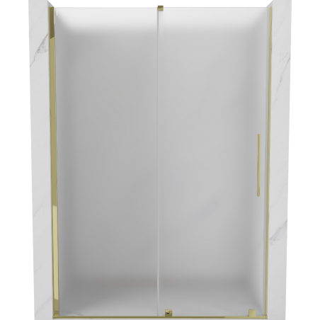 Mexen Velar slankiojančios dušo durys 140 cm, matinės, aukso spalvos - 871-140-000-31-50