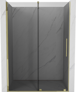 Mexen Velar stumdomos dušo durys 130 cm, grafitas, auksinės - 871-130-000-41-50