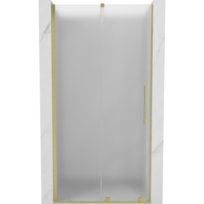 Mexen Velar stumdomos dušo durys 110 cm, matinės, šlifuotas auksinis - 871-110-000-31-55