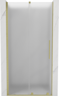 Mexen Velar stumdomos dušo durys 110 cm, matinės, šlifuotas auksinis - 871-110-000-31-55