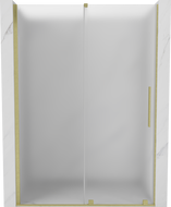 Mexen Velar stumdomos dušo durys 140 cm, šerkšnas, auksinis šlifuotas - 871-140-000-31-55