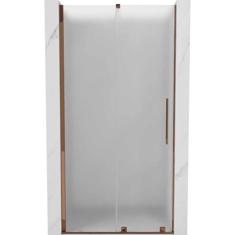 Mexen Velar stumdomos dušo durys 90 cm, matinės, rožinis auksas - 871-090-000-31-60