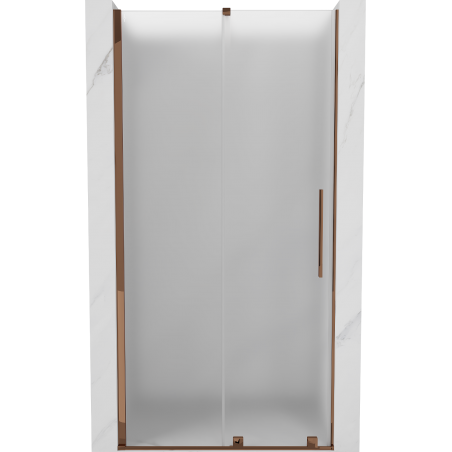 Mexen Velar slankiosios dušo durys 110 cm, matinės, rožinis auksas - 871-110-000-31-60