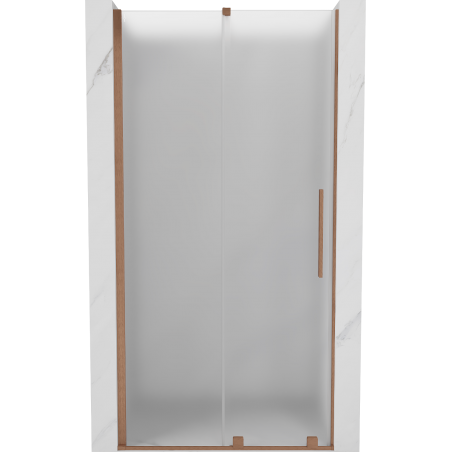 Mexen Velar stumdomos dušo durys 120 cm, matinės, šlifuotas varis - 871-120-000-31-65