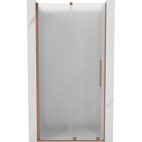 Mexen Velar stumdomosios dušo durys 110 cm, matinės, šepečiu šlifuotas varis - 871-110-000-31-65