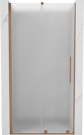 Mexen Velar stumdomosios dušo durys 110 cm, matinės, šepečiu šlifuotas varis - 871-110-000-31-65