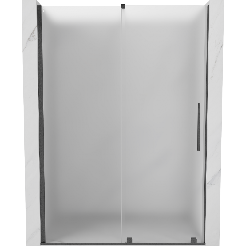 Mexen Velar stumdomos dušo durys 140 cm, matinės, gun gray šlifuotas - 871-140-000-31-66