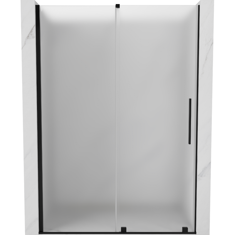 Mexen Velar slankiojančios dušo durys 130 cm, matinis, juoda - 871-130-000-31-70