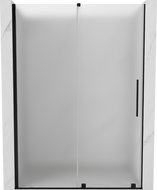 Mexen Velar stumdomos dušo durys 130 cm, matinės, juodos - 871-130-000-31-70