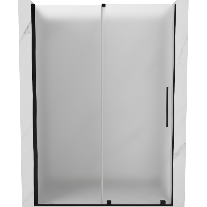 Mexen Velar stumdomos dušo durys 150 cm, matinis, juodos - 871-150-000-31-70