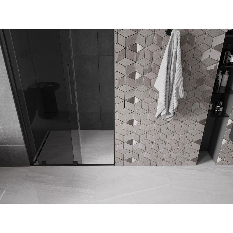 Mexen Velar stumdomos dušo durys 90 cm, grafitas, juodos - 871-090-000-41-70