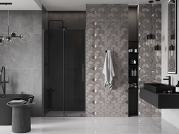 Mexen Velar slankiojančios dušo durys 100 cm, grafitas, gunmetal - 871-100-000-41-95