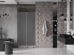 Mexen Velar slankiojančios dušo durys 120 cm, matinės, šautuvų metalas - 871-120-000-31-95