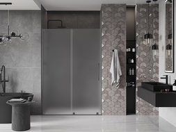 Mexen Velar slankiosios dušo durys 130 cm, matinės, ginkluotas metalas - 871-130-000-31-95