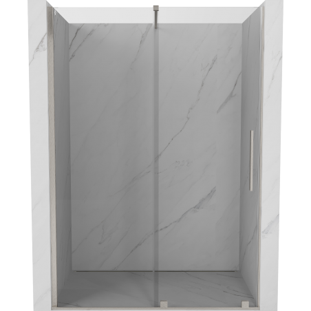 Mexen Velar slankiosios dušo durys 150 cm, skaidrios, šlifuotas nikelis - 871-150-000-01-97