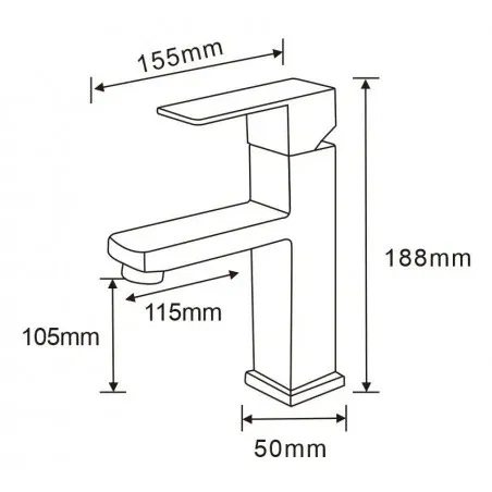 Mexen Emma praustuvas maišytuvas, auksinis šlifuotas - 71900-50