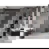 Mexen Velar stumdomosios dušo durys 140 cm, matinės, šlifuotas nikelis - 871-140-000-31-97