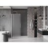 Mexen Velar stumdomos dušo durys 130 cm, matinės, šlifuotas nikelis - 871-130-000-31-97