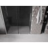Mexen Velar stumdomos dušo durys 140 cm, grafitas, šlifuotas nikėlis - 871-140-000-41-97