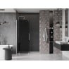 Mexen Velar stumdomos dušo durys 140 cm, grafitas, šlifuotas nikėlis - 871-140-000-41-97