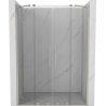 Mexen Velar Duo stumdomos dušo durys 140 cm, skaidrus, šlifuotas nikelis - 871-140-000-02-97