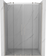 Mexen Velar Duo stumdomos dušo durys 160 cm, permatomos, šlifuoto nikelio - 871-160-000-02-97