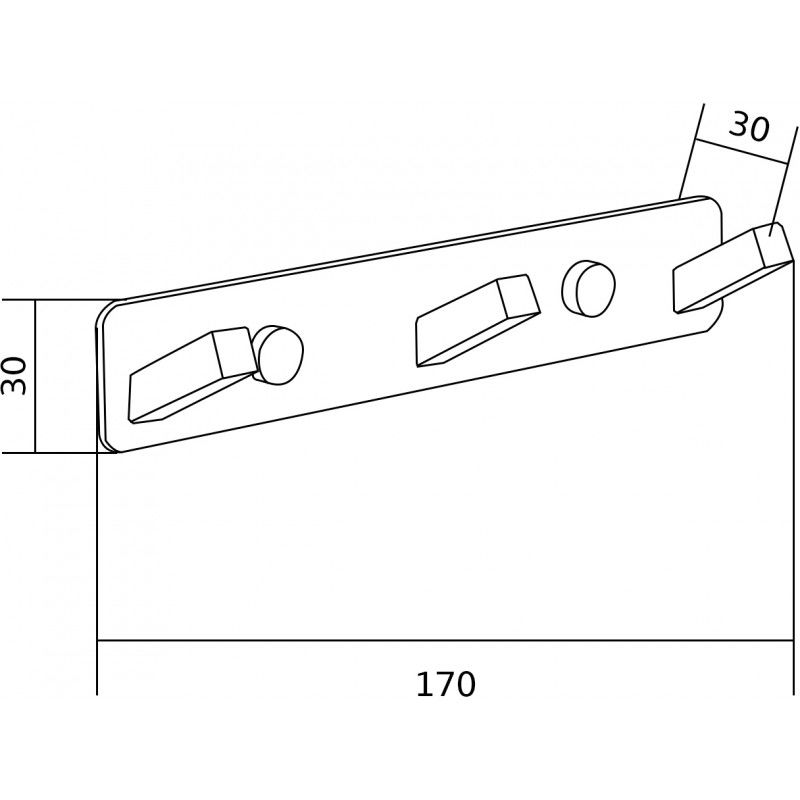 Mexen trigubas rankšluosčio kabliukas, chromas - 709173-00