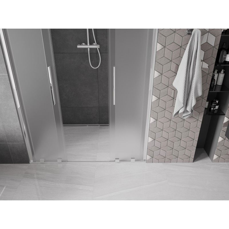 Mexen Velar Duo stumdomos dušo durys 150 cm, matinės, chromas - 871-150-000-32-01