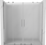 Mexen Velar Duo stumdomos dušo durys 200 cm, matinė spalva, chromas - 871-200-000-32-01