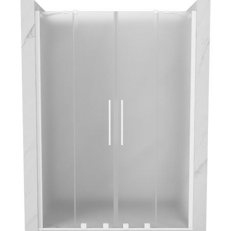 Mexen Velar Duo stumdomos dušo durys 140 cm, matinės, baltos - 871-140-000-32-20