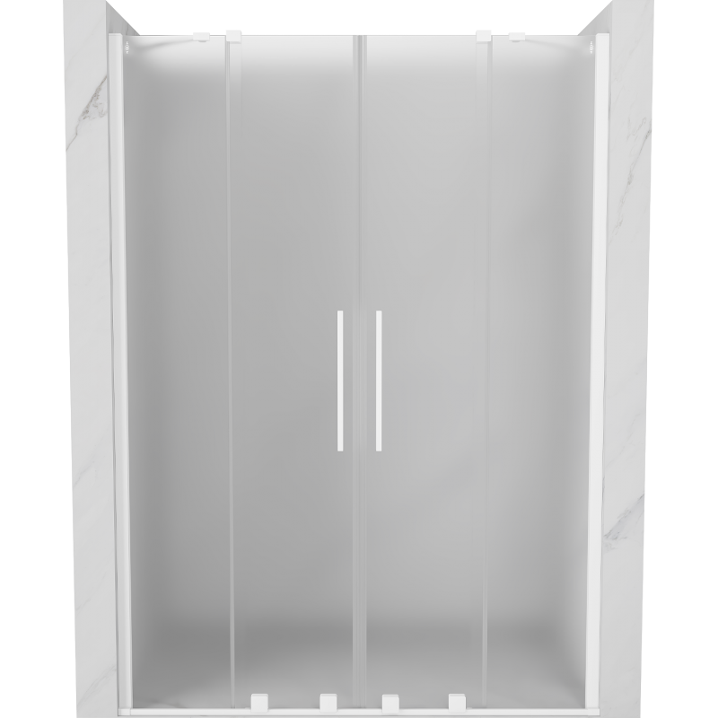 Mexen Velar Duo slankiojančios dušo durys 150 cm, matinės, baltos - 871-150-000-32-20