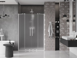 Mexen Velar Duo slankiojančios dušo durys 160 cm, matinės, baltos - 871-160-000-32-20