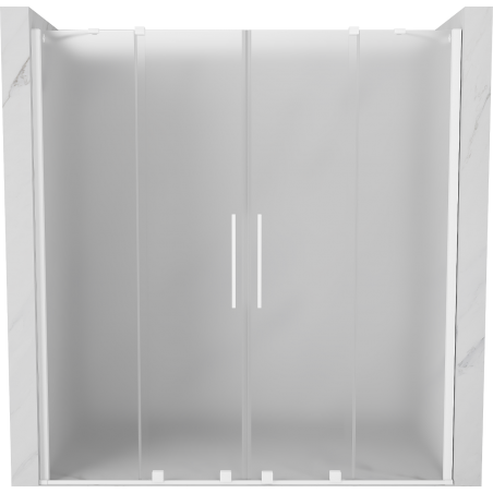 Mexen Velar Duo stumdomos dušo durys 180 cm, šerkšnas, baltos - 871-180-000-32-20